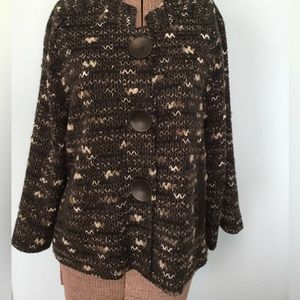 Black and white bucle jacket